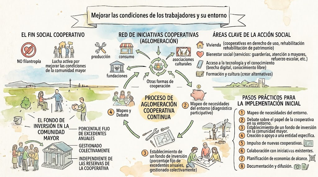 Qué significa mejorar las condiciones materiales y culturales de los trabajadores y su entorno