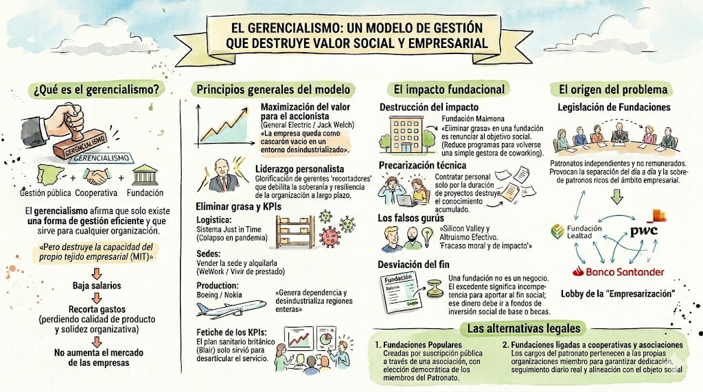 El gerencialismo destruye el tejido social