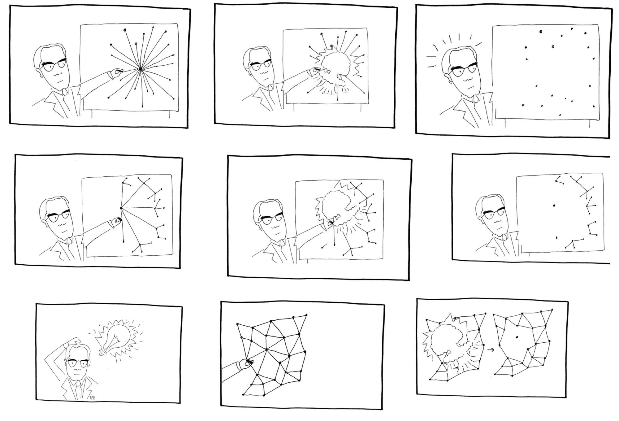 paul baran, redes, centralizado, descentralizado, distribuido